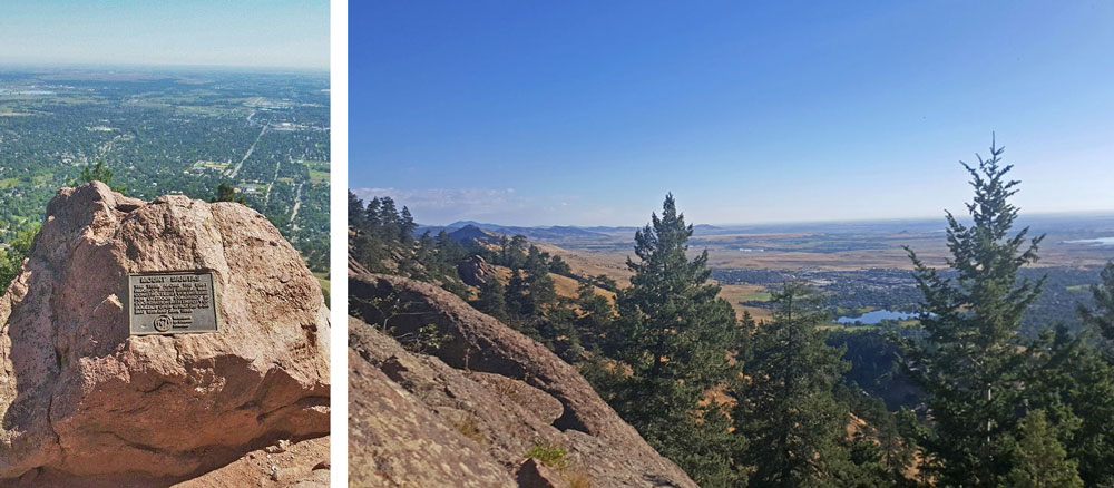 View overlooking Boulder from the top of Mt Sanitas