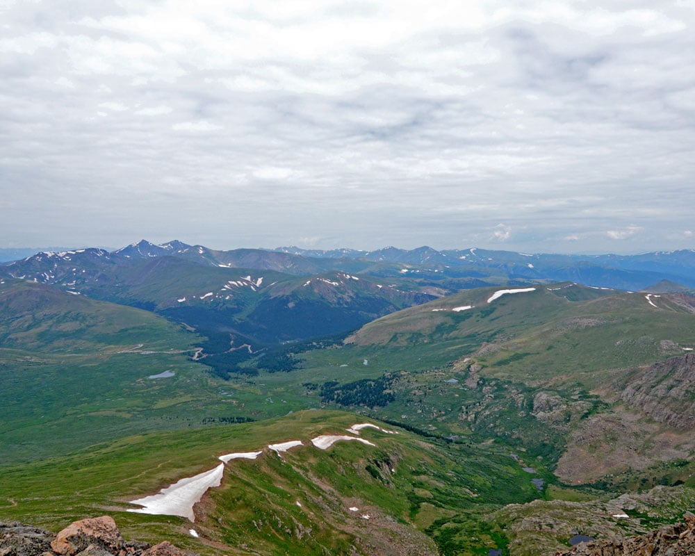 View from the top of Mt. Bierstadt