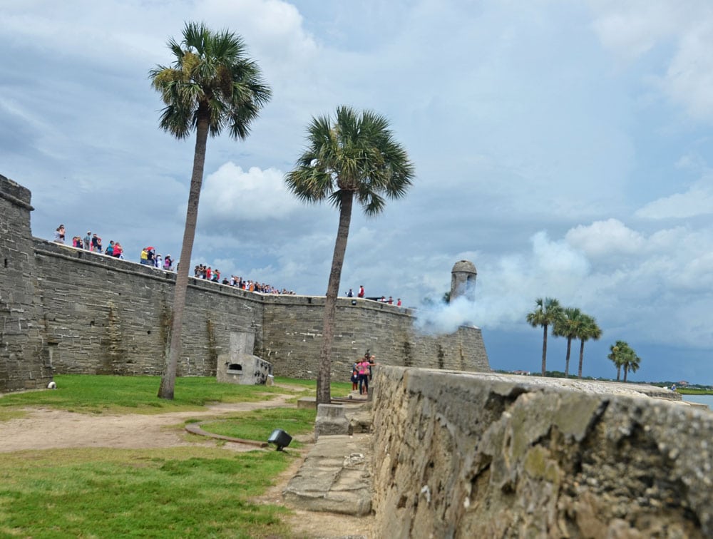 Castillo De San Marcos weapons demonstration, which is only done on weekends in St. Augustine
