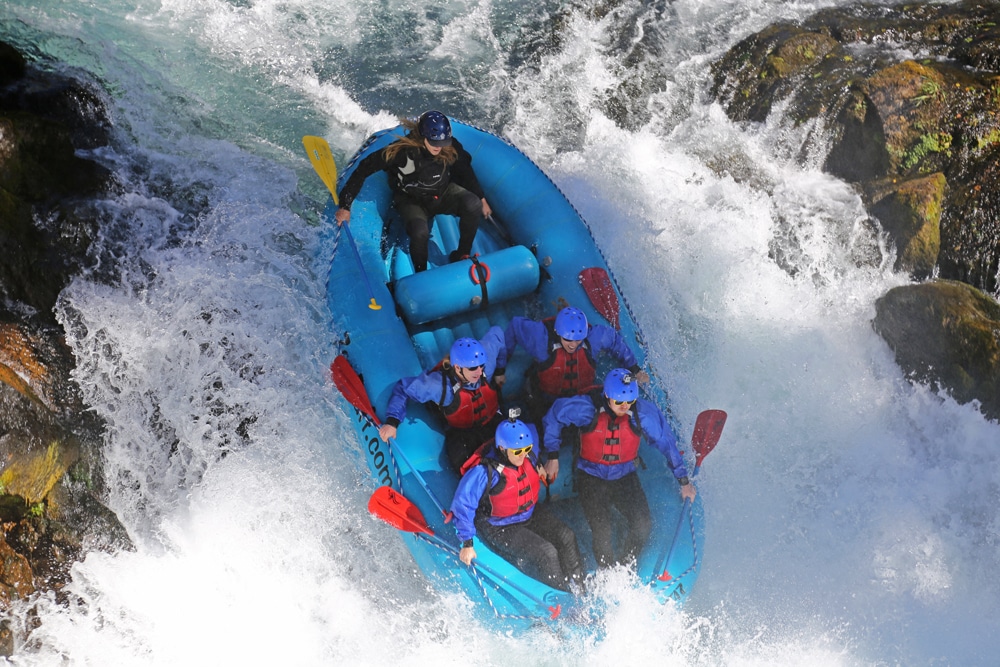 Whitewater rafting over Husum Falls with Zoller's Outdoor Odysseys rafting