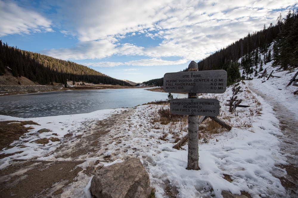 One of the many hiking trails available in Rocky Mountain National Park