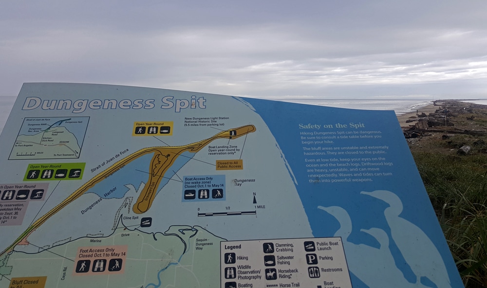 Dungeness Spit map