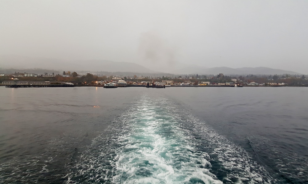 Leaving Victoria on the Black Ball ferry headed back to Port Angeles 