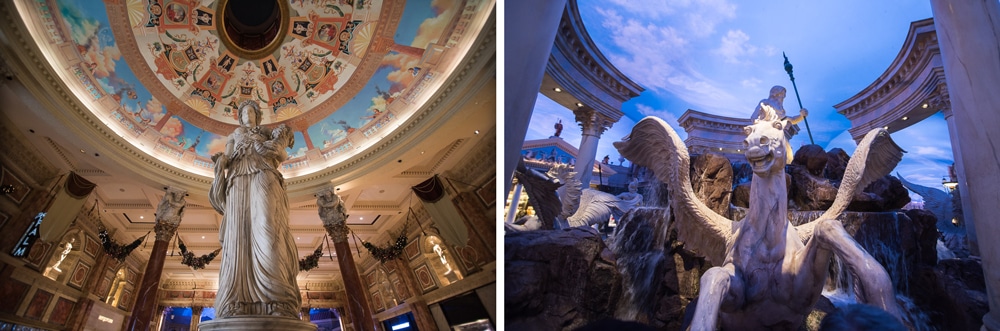 Inside some of the las vegas hotels with their very intrinsic decor