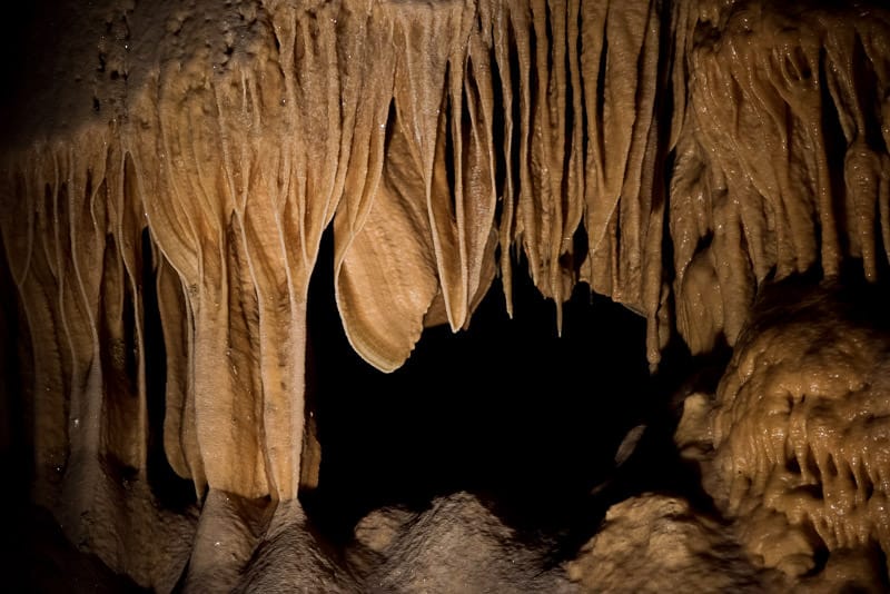 Some of the scenery in the natural bridge caverns Hidden Passages Tour