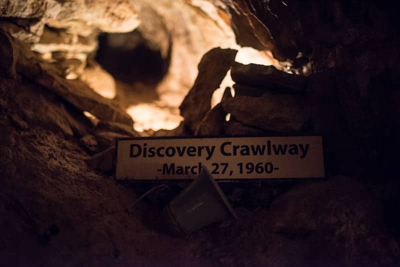 Discovery Crawlway, the original tunnel the students crawled through