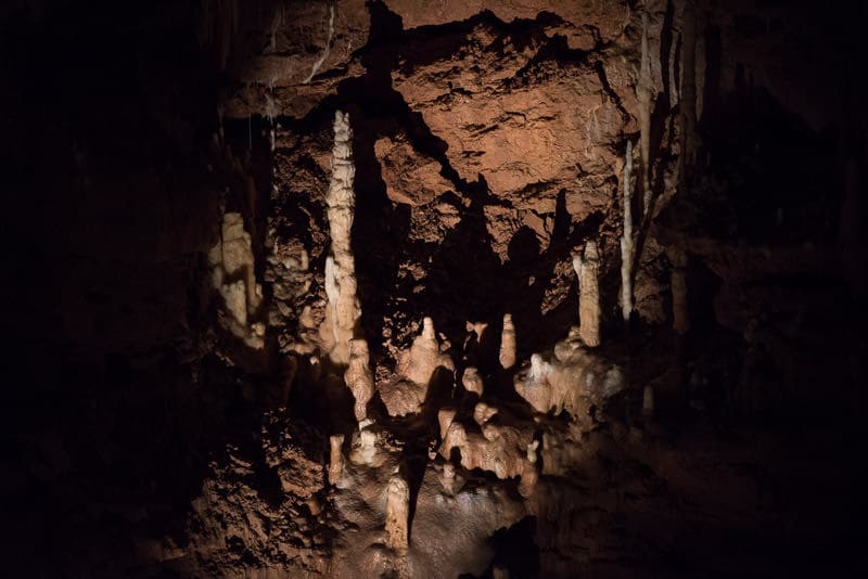 Some of the scenery in the natural bridge caverns Hidden Passages Tour