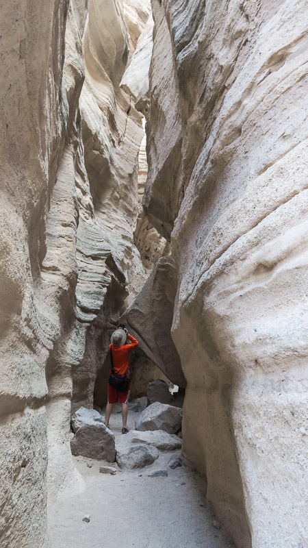 Buddy in the slot canyons taking photos