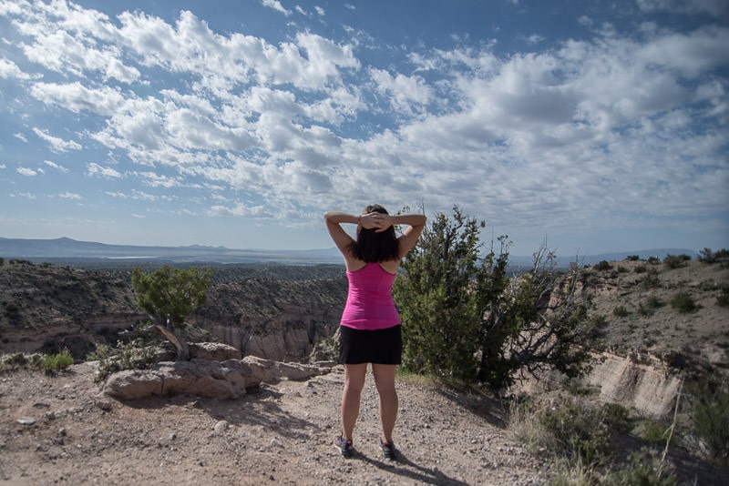 Brooke enjoying the views at an overlook Kasha-Katuwe Tent Rocks
