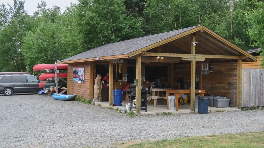 Back at the ONadventure Wilderness Tours shop near the Riverfront Chalets