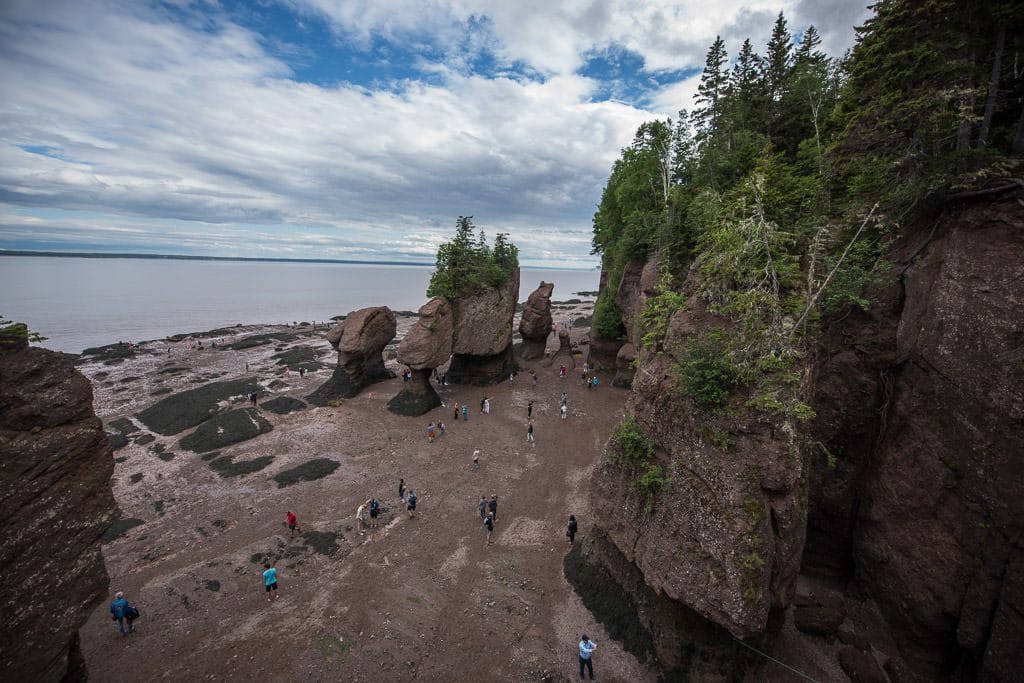 Low tide at Hopewell Rocks in New Brunswick Canada