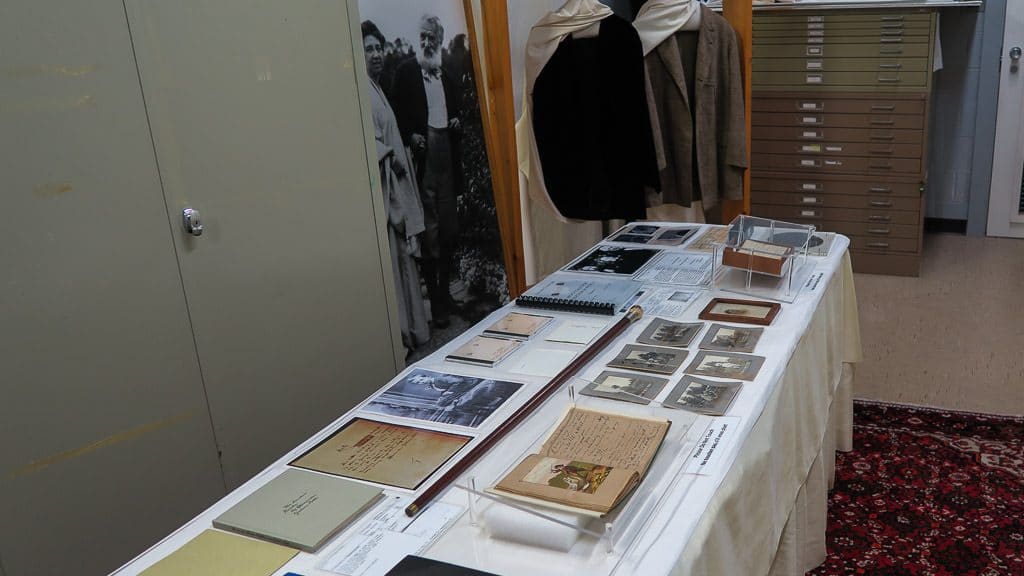 Some of Alexander Graham Bell's personal possessions at the Alexander Graham Bell National Historic Site.