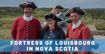 Firing a Cannon while Visiting the Fortress of Louisbourg in Nova Scotia