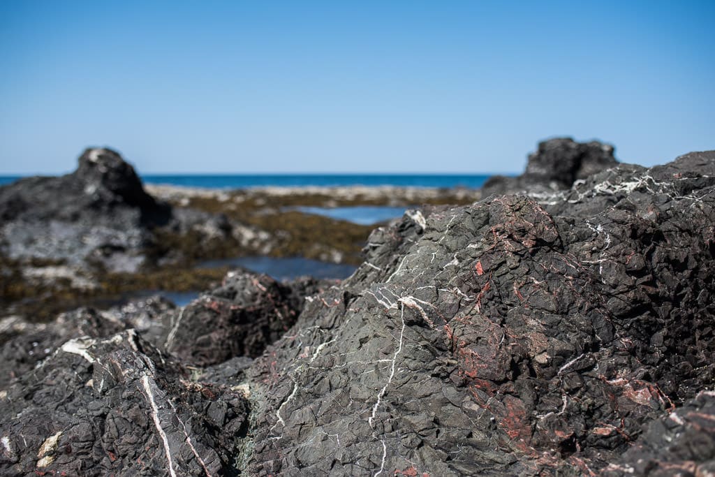 Some of the detail in the lava rocks that create the beach and shoreline
