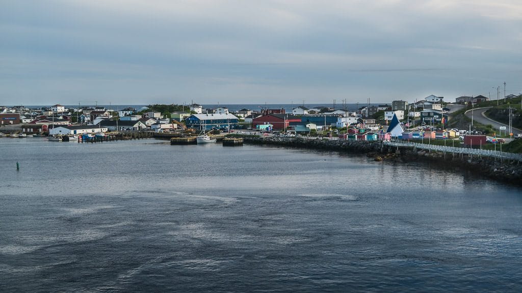 Little port town of Port aux Basques in Newfoundland the day we arrived with beautiful weather