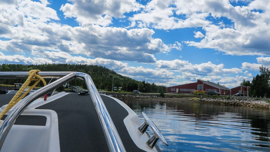 View of Terra Nova Visitor's Center from the boat