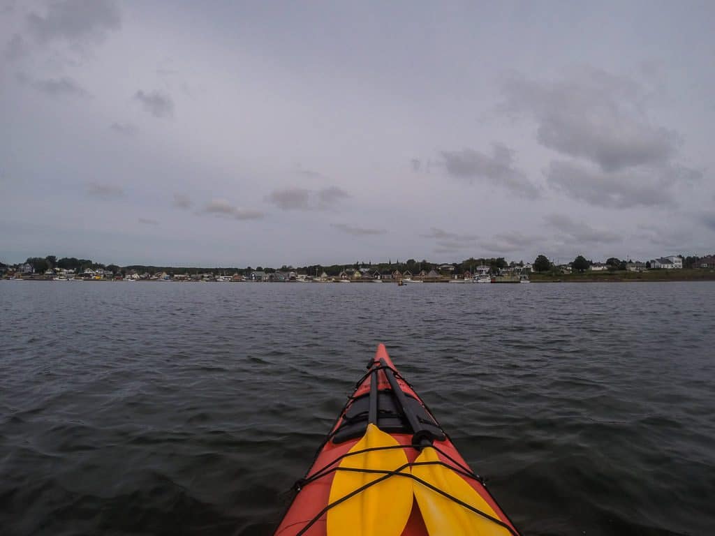 Looking towards the harbour during our kayaking trip on PEI
