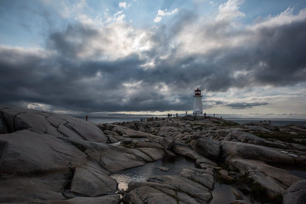 View of Peggy's Code Lighthouse from off in the distance