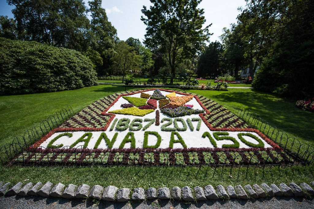 Canada 150 planter garden in Halifax