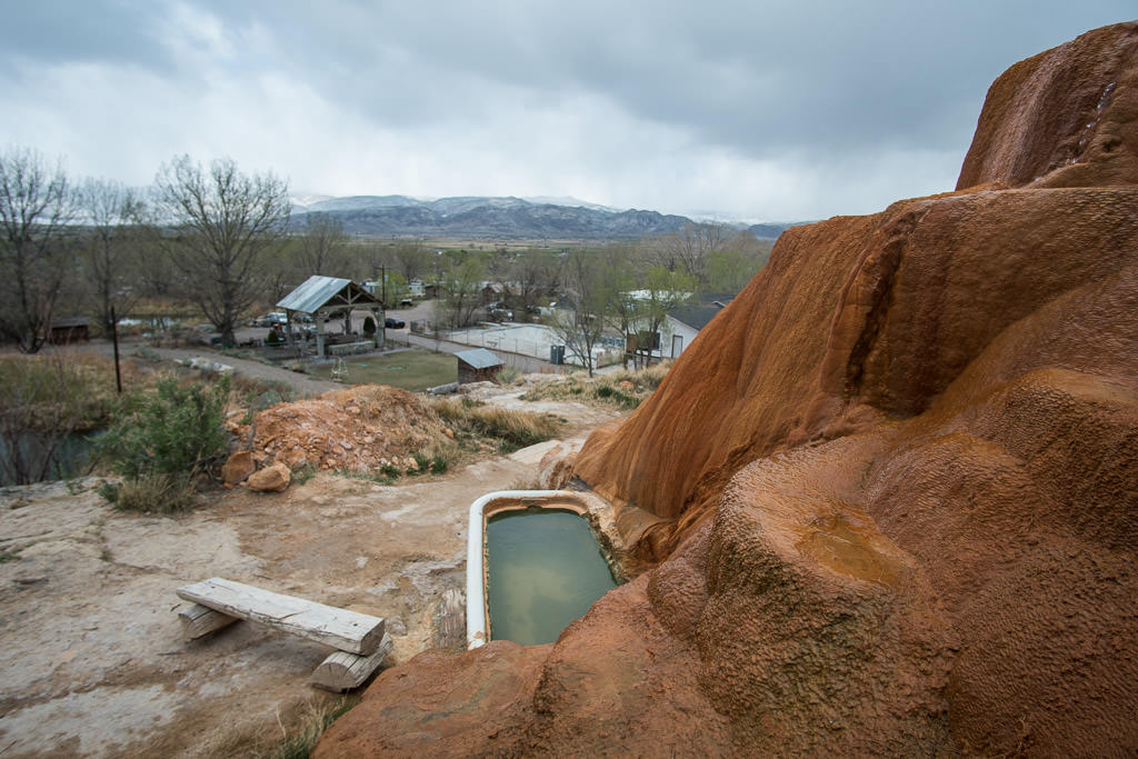 Mystic Hot Springs & Hippie Bus Hideaway in Utah Trailing Away