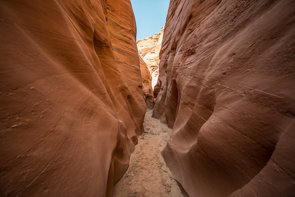 Narrow section of Antelope Canyon we hiked after paddleboarding