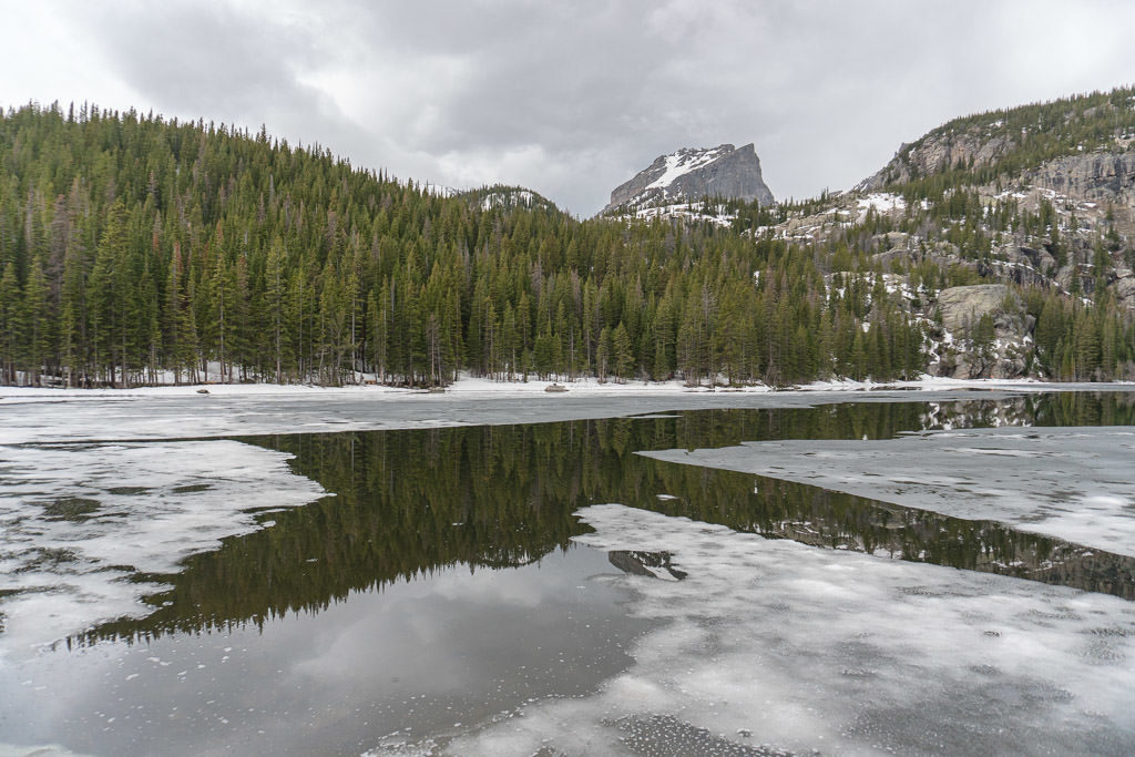 bear lake in spring at rocky mountain national park