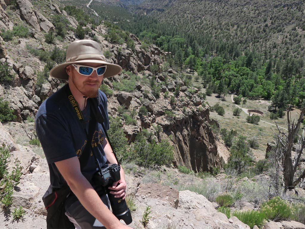 Buddy taking a break at Bandelier National Monument