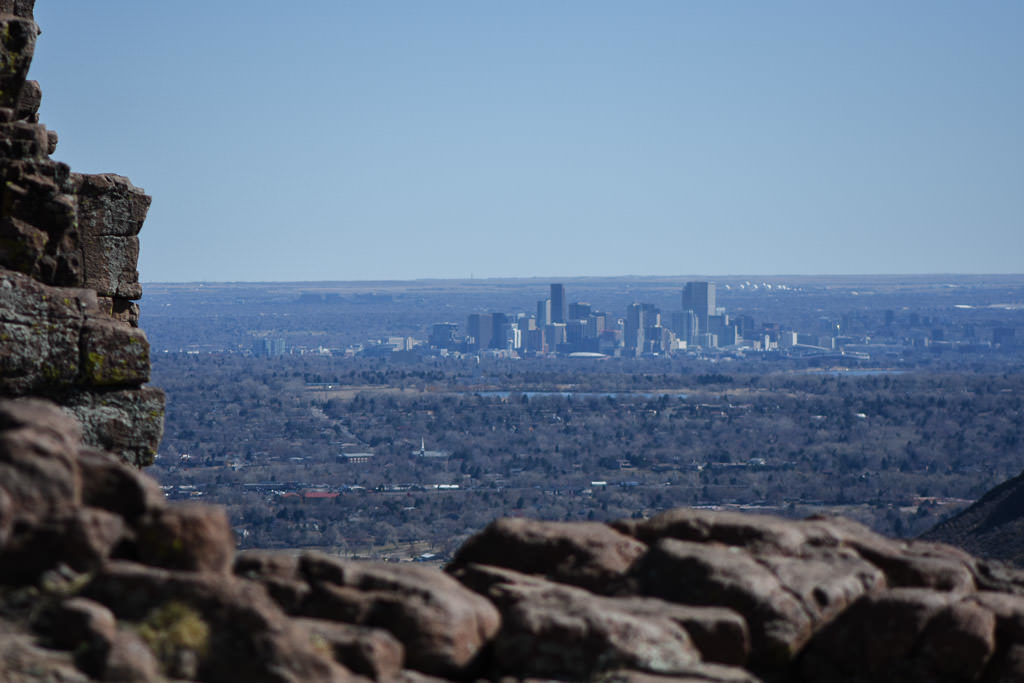Denver Skyline from a hiking trail