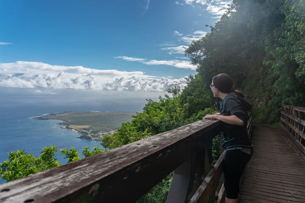 view from trail to Kalaupapa in Molokai