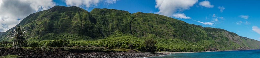 landscape of cliffs after Hiking to Kalaupapa Molokai