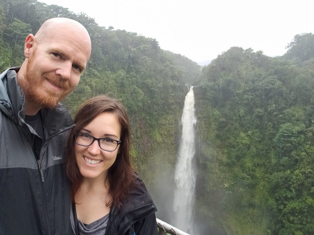 selfie in the rain at akaka falls near hilo
