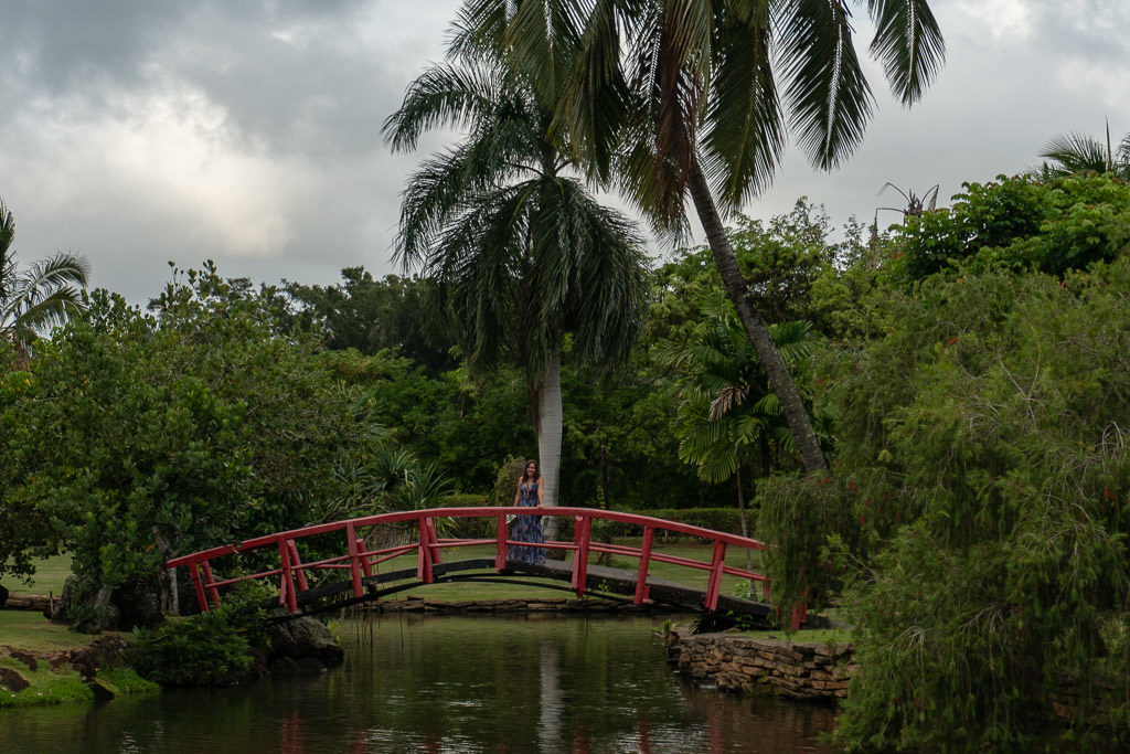 bridge and scenery at smith's family luau in Kauai