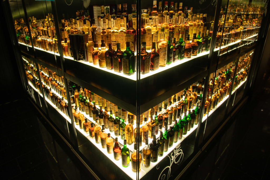 whisky collection in scotch whisky experience in Edinburgh Scotland