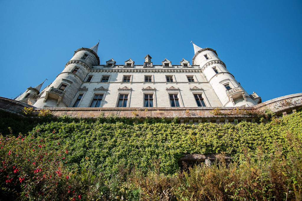 Looking up towards Dunrobin Castle from the Castle Grounds