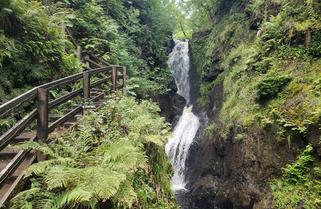 waterfall in Glenariff Forest Park