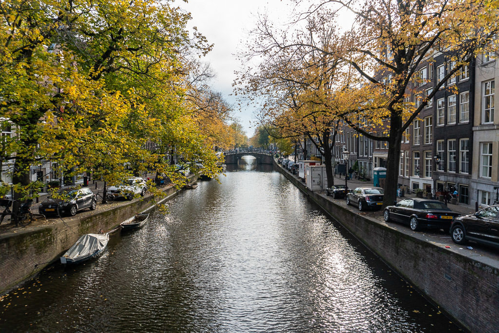 amsterdam canal in autumn