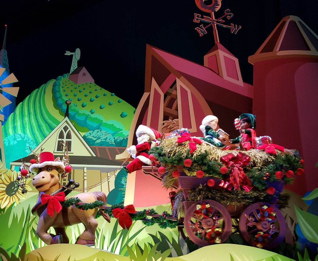 its a small world at disneyland paris at christmas