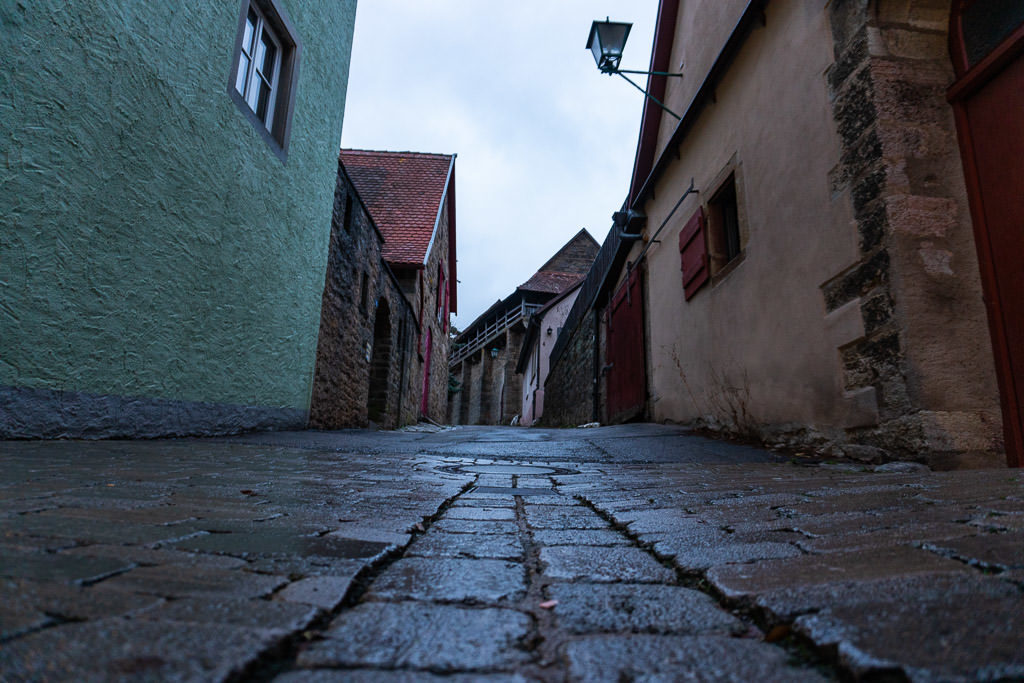 sidewalk view of rothenburg germany