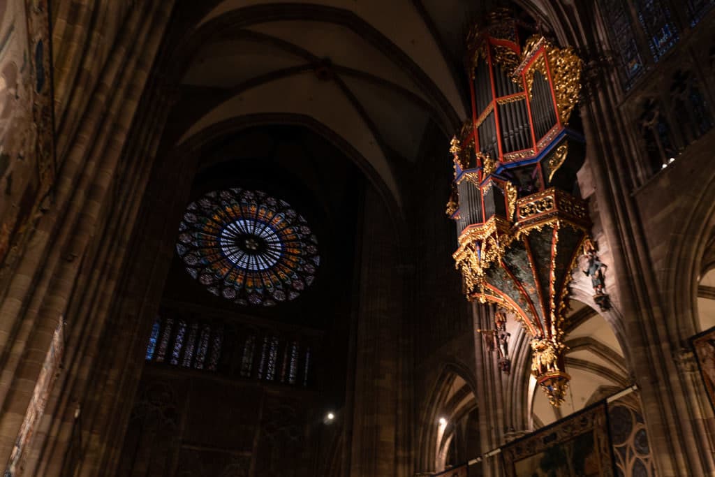 inside strasbourg cathedral in france