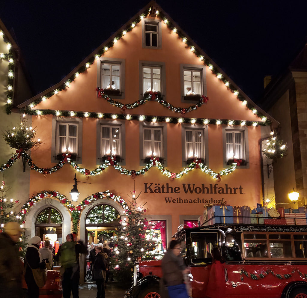 kathe wohlfahrt at christmas in rothenburg germany