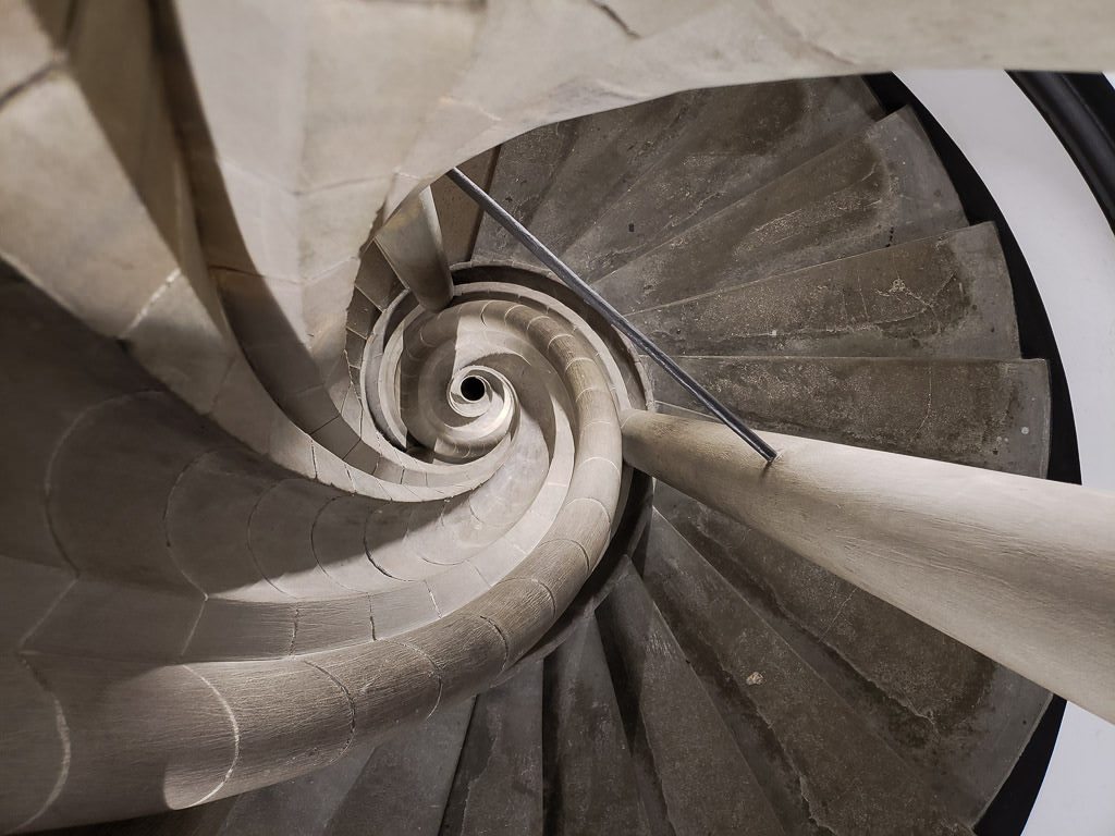 spiral stairs of rothenburg tower