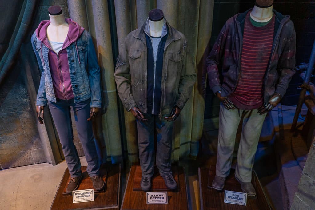 costumes at harry potter warner brothers studio tour in london
