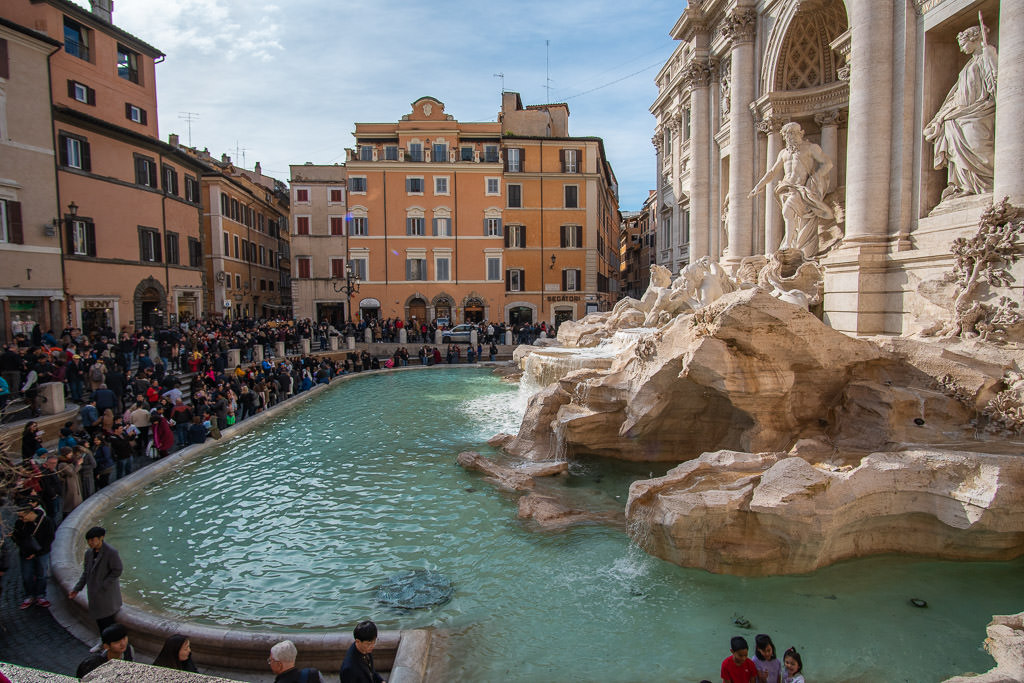 first trip to Rome Italy - Trevi Fountain