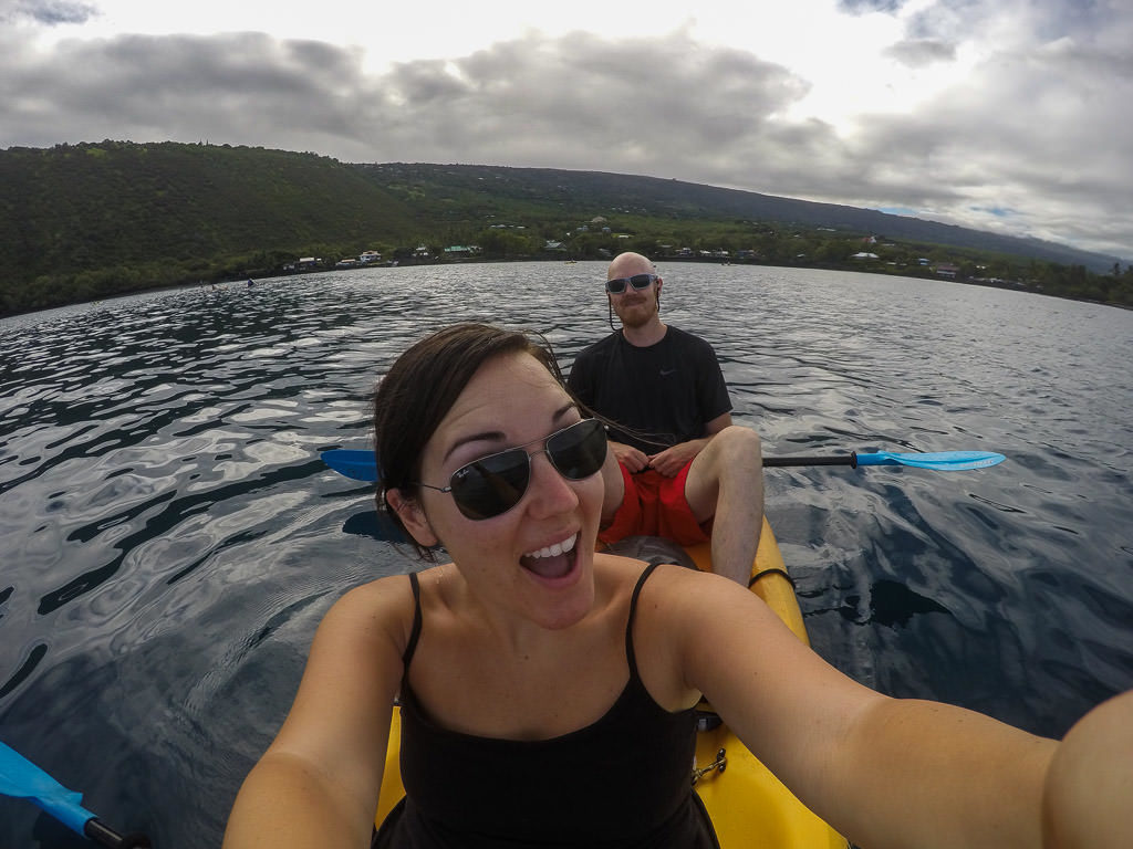 big island kayaking with wild dolphins and snorkeling near kona bayside adventures