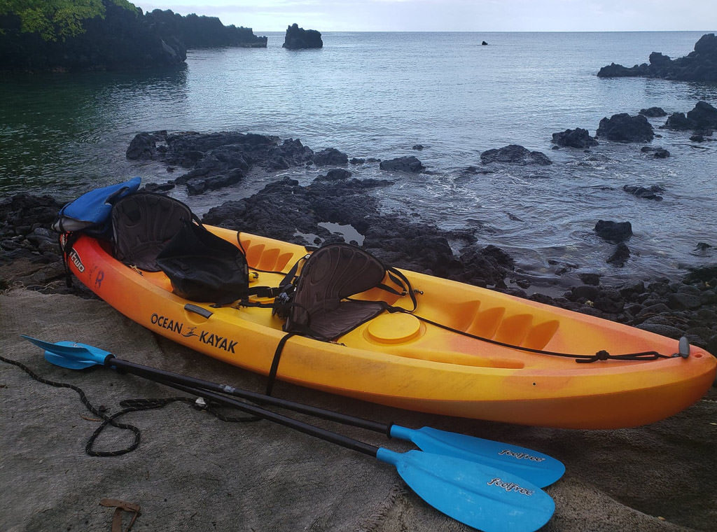 big island kayaking with  wild dolphins and snorkeling kona