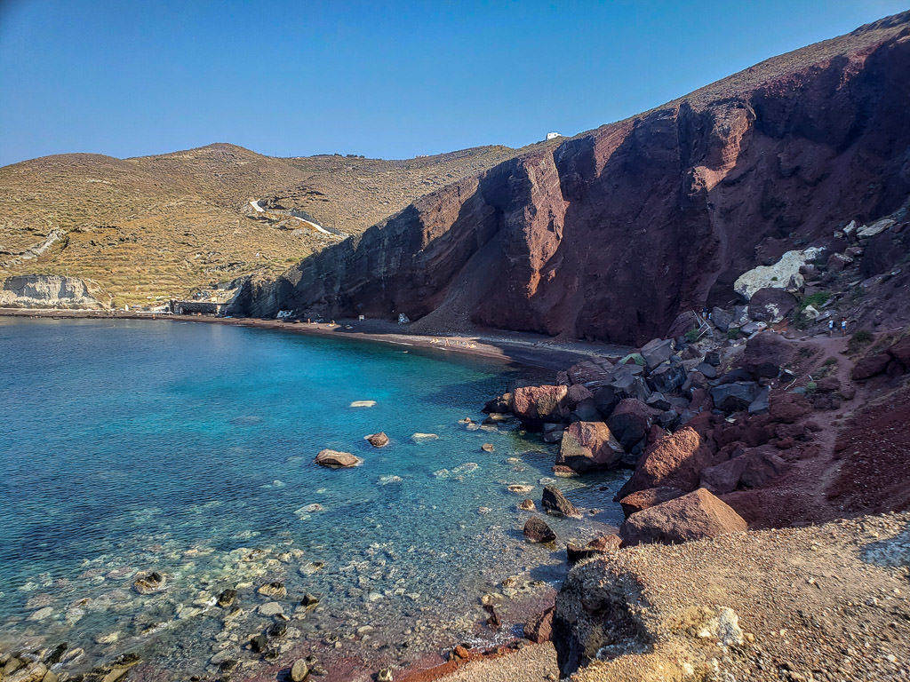 things to do in santorini - res sand beach