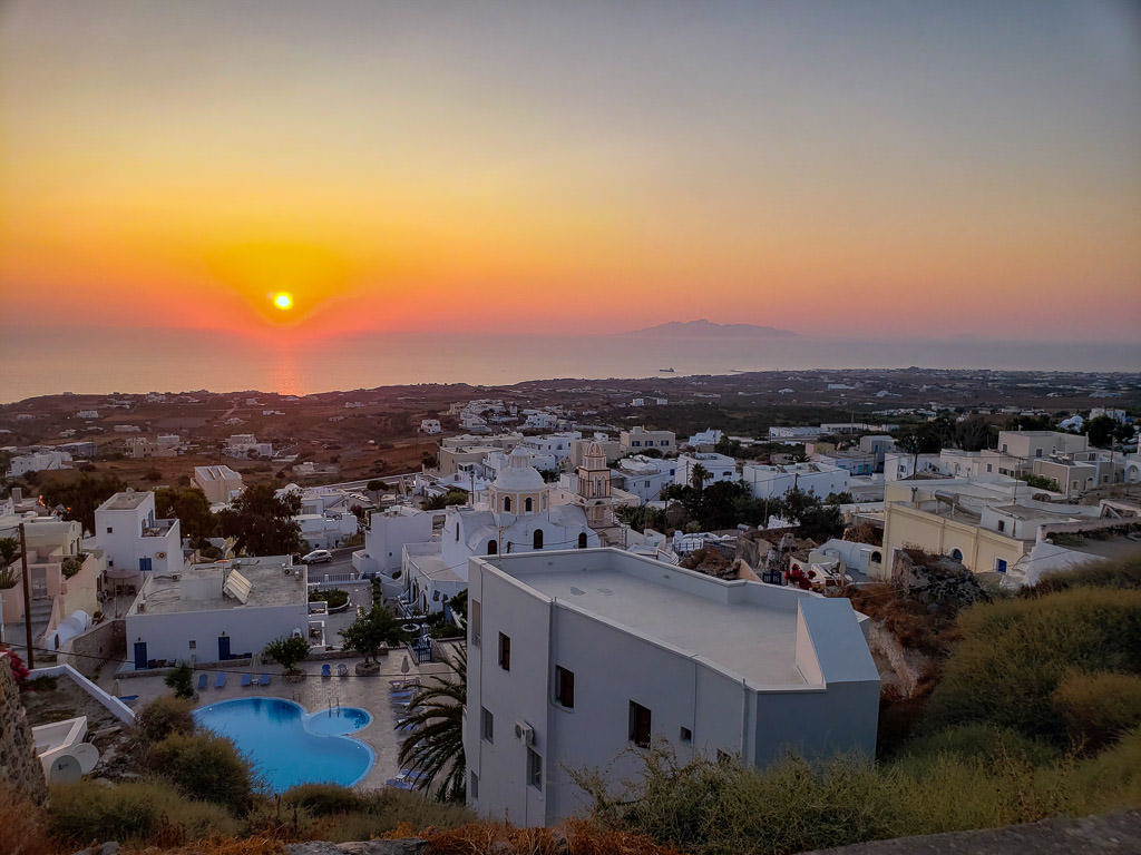 things to do in santorini - east side sunrise