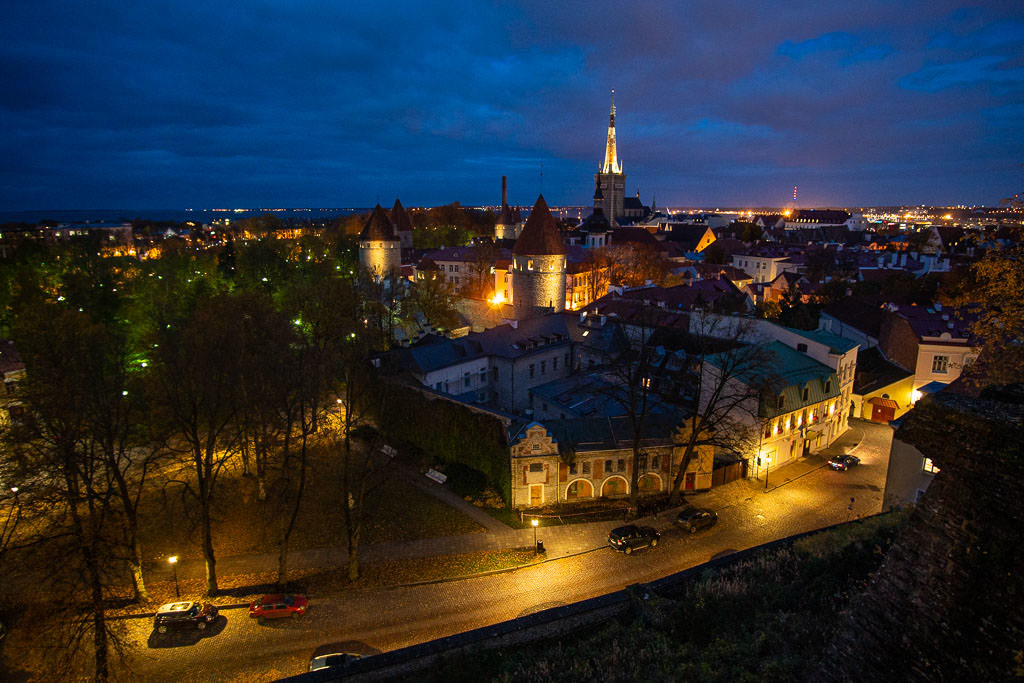 Night View from overlook in Tallinn