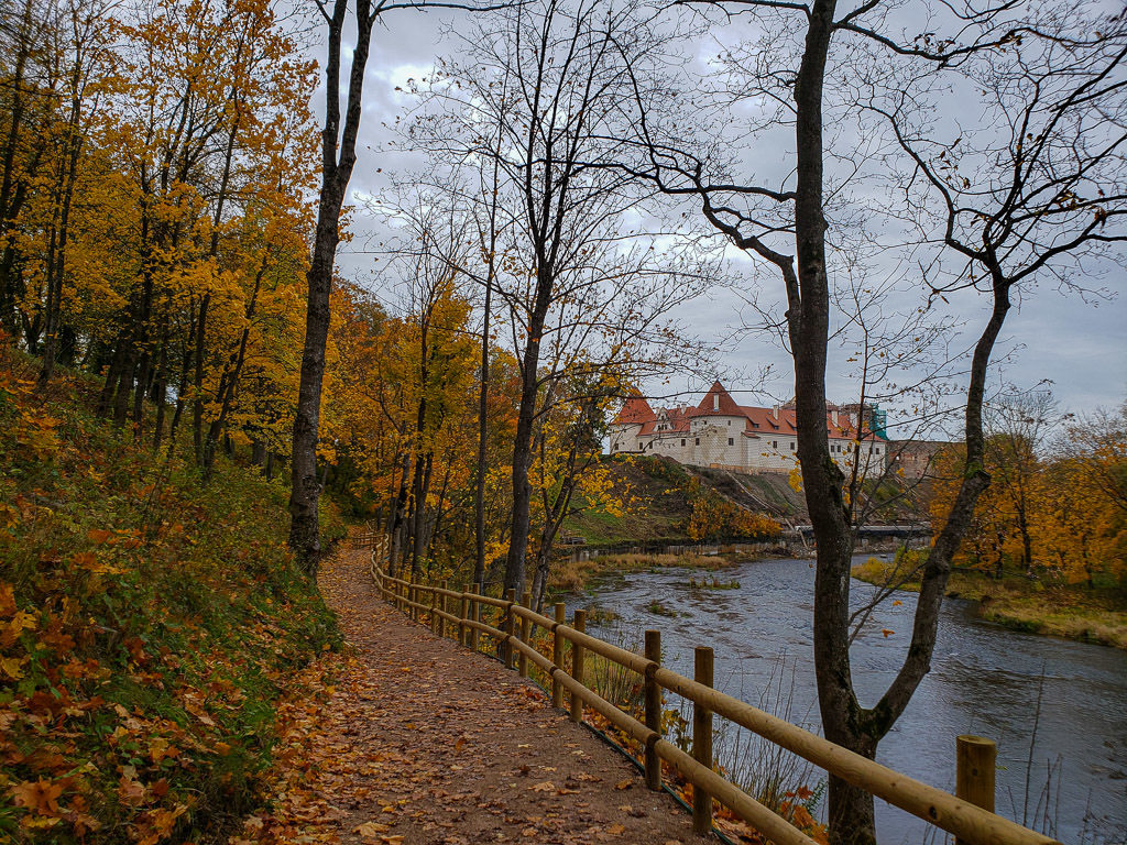 riga latvia bauska castle in autumn