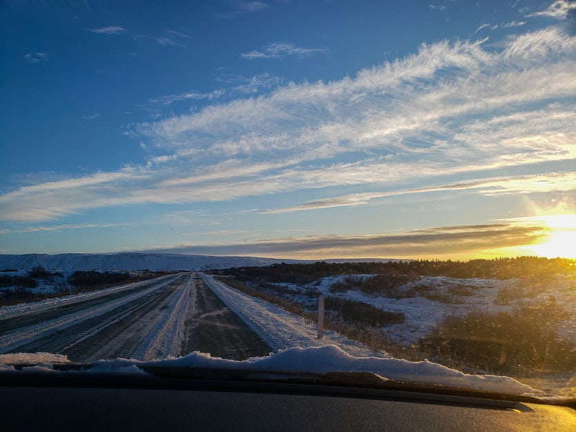 iceland in winter driving